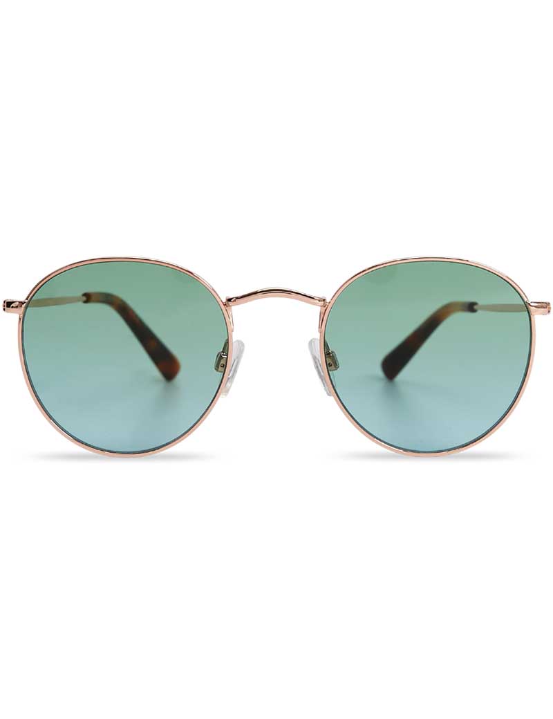 Messy Weekend Lennon Sunglasses Rose Gold Green