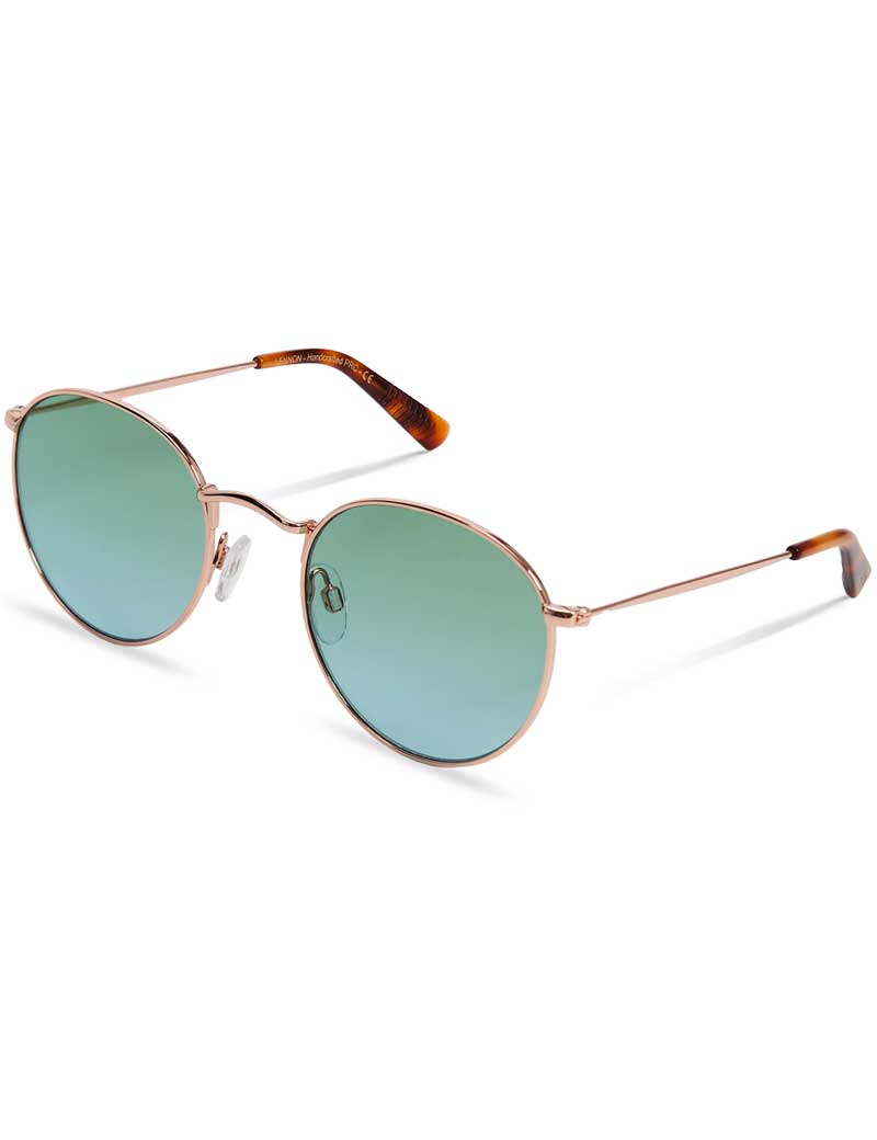 Messy Weekend Lennon Sunglasses Rose Gold Green