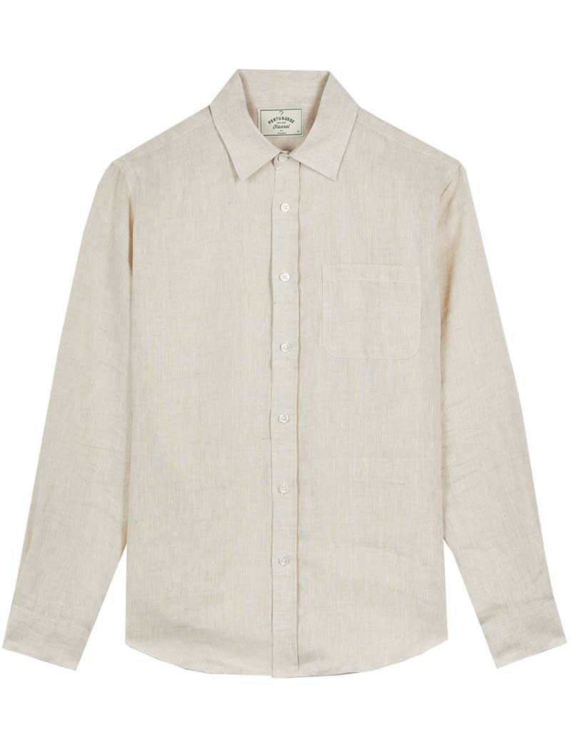 Portuguese Flannel Linen Long Sleeve Shirt Raw