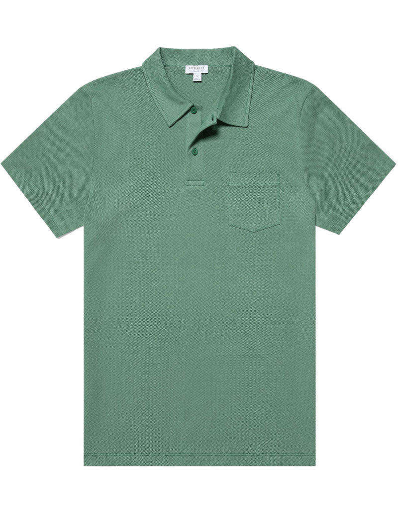 Sunspel Riviera Polo Shirt Thyme