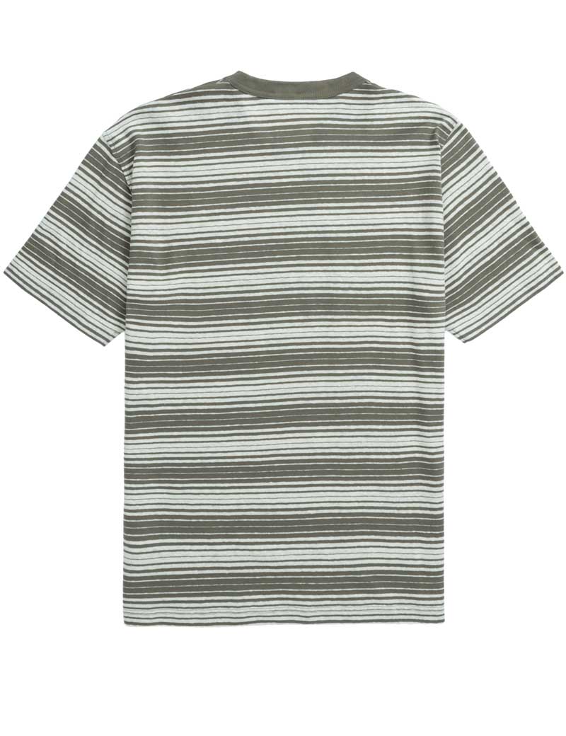 NORSE PROJECTS JOHANNES SPACED STRIPE T-SHIRT SEDIMENT GREEN