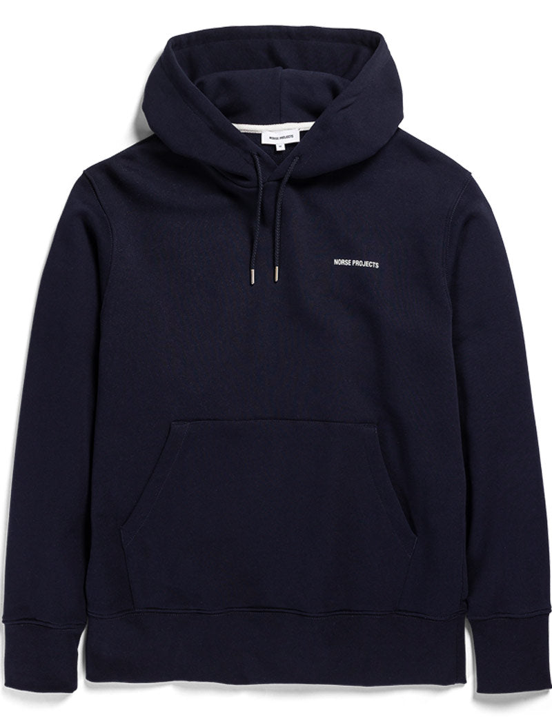 Norse Projects Arne Logo Hoodie Dark Navy