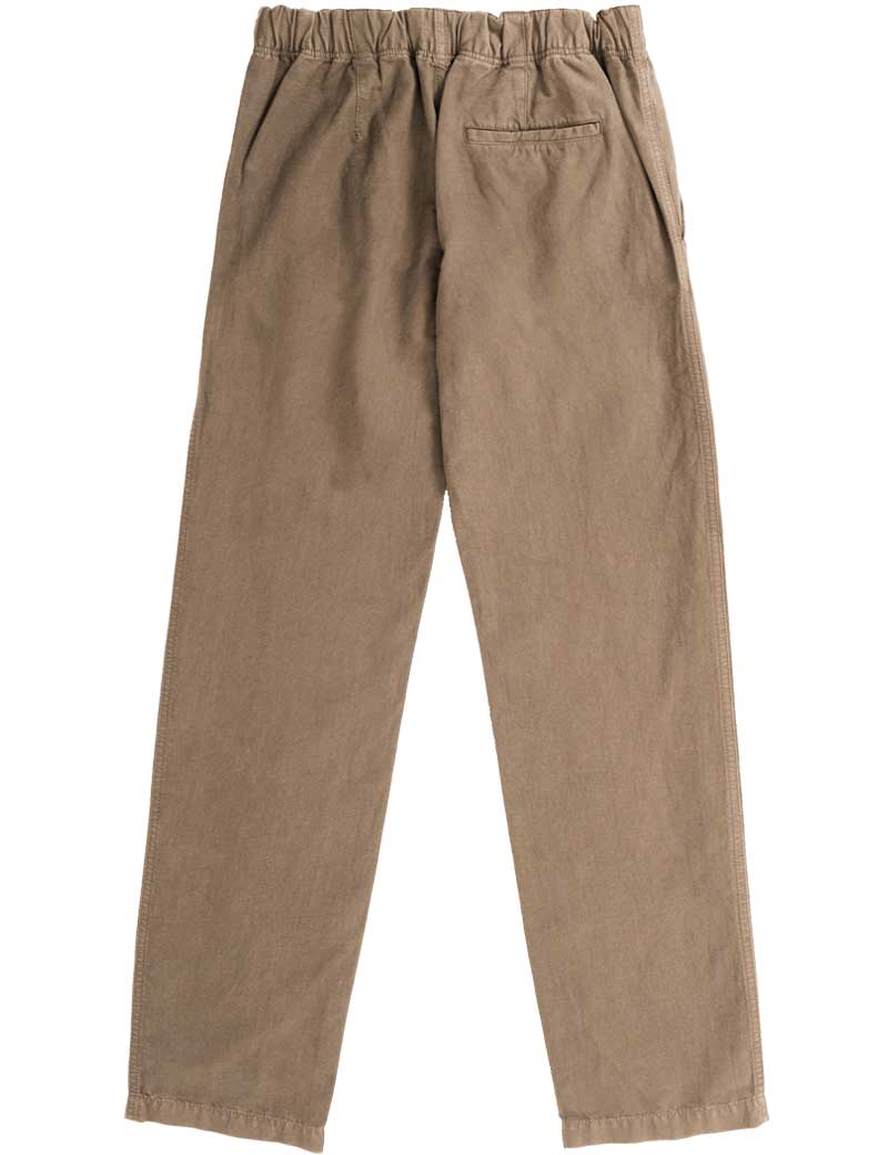 NORSE PROJECTS EZRA RELAXED COTTON LINEN TROUSERS CLAY