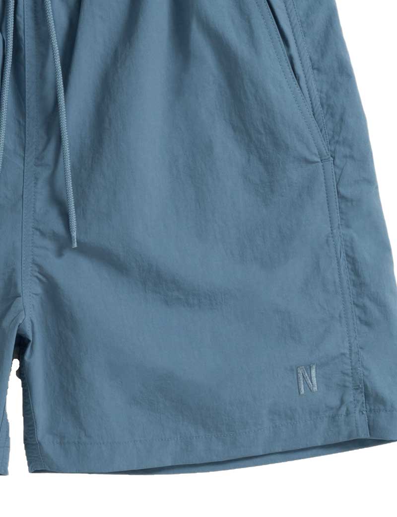NORSE PROJECTS HAUGE RECYCLED NYLON SWIMMERS FOG BLUE