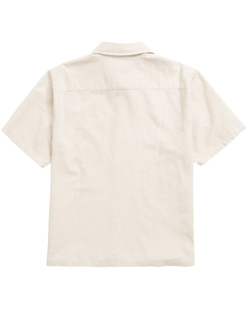 NORSE PROJECTS IVAN RELAXED LINEN SHORT SLEEVE SHIRT ECRU