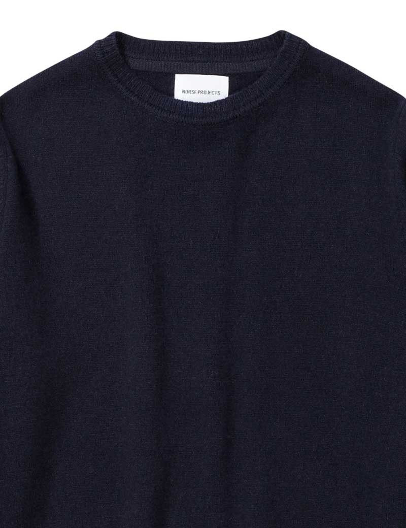 NORSE PROJECTS SIGFRED LAMBSWOOL JUMPER DARK NAVY