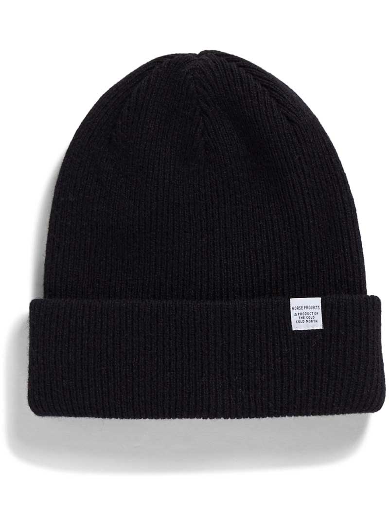 NORSE PROJECTS BEANIE BLACK