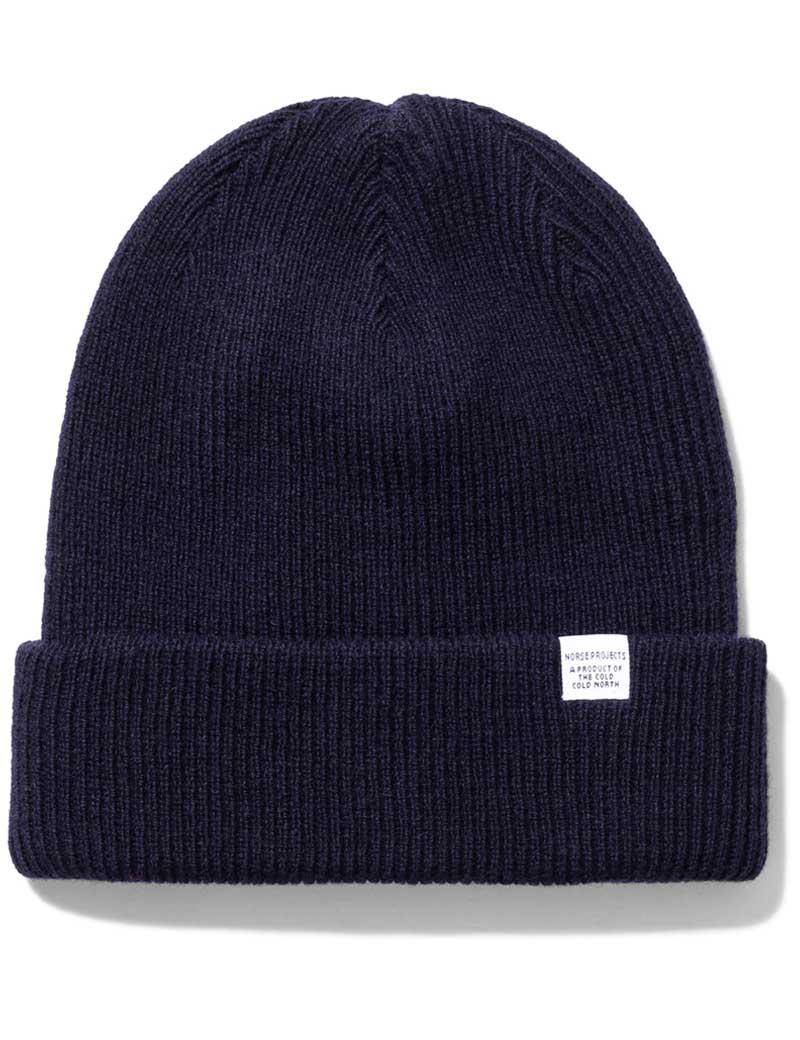 NORSE PROJECTS BEANIE DARK NAVY