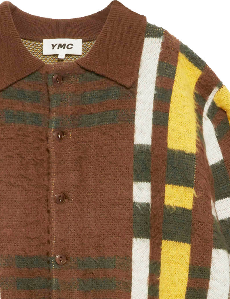 Ymc Ratpack Cardigan Brown Multi