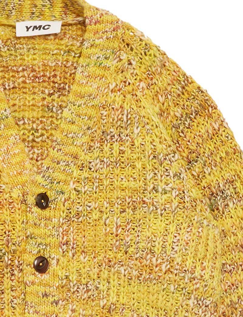 Ymc Kurt Cardigan Space Dyed Yellow Multi