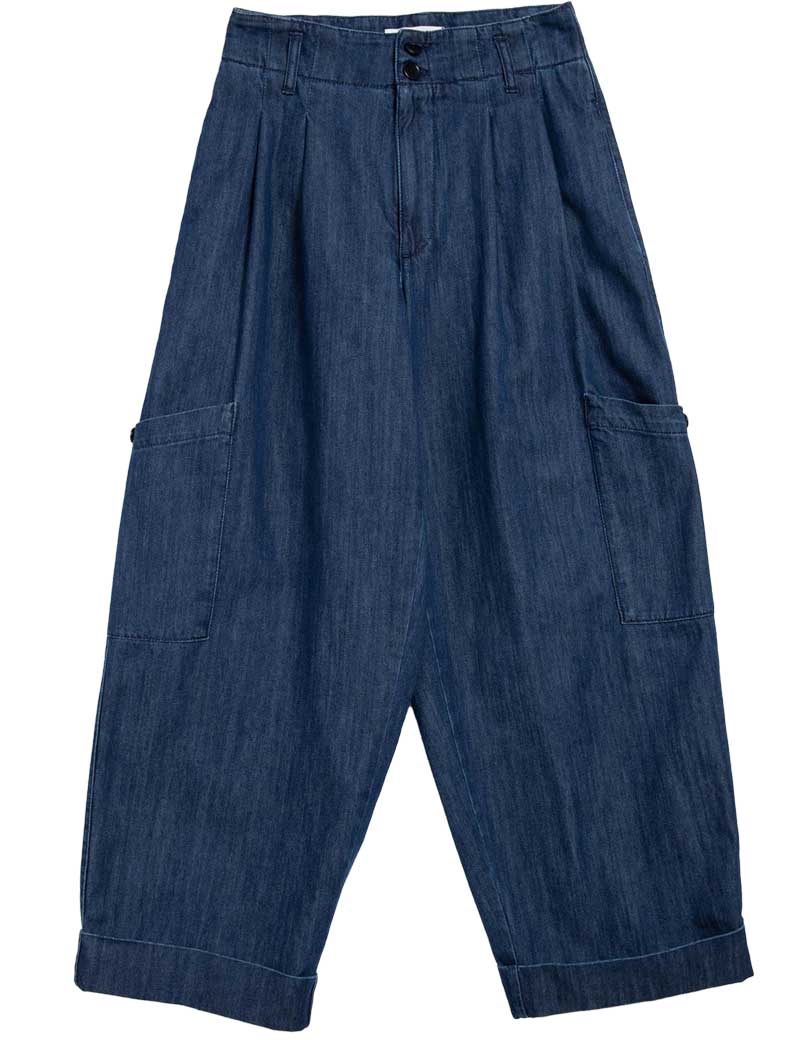 YMC GREASE TROUSERS WASHED INDIGO