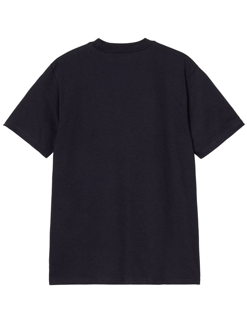 Carhartt WIP Short Sleeved Solar Chrome C-Logo T-Shirt Dark Navy