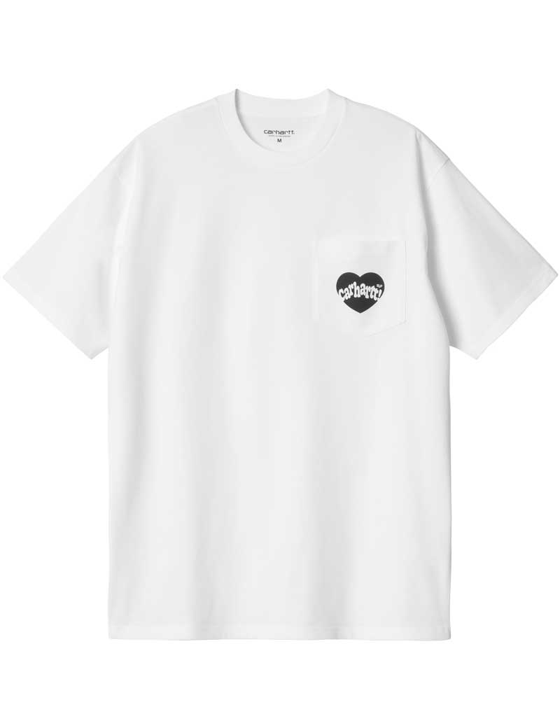 CARHARTT WIP AMOUR POCKET T-SHIRT WHITE BLACK