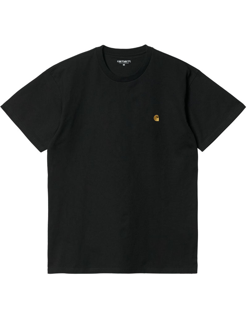 CARHARTT WIP CHASE SHORT SLEEVE T-SHIRT BLACK GOLD