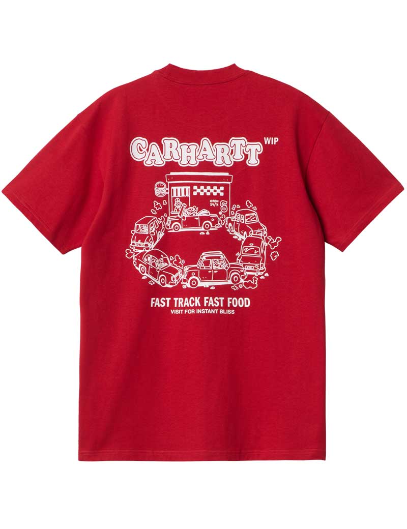 CARHARTT WIP FAST FOOD SHORT SLEEVE T-SHIRT SAMBA WHITE