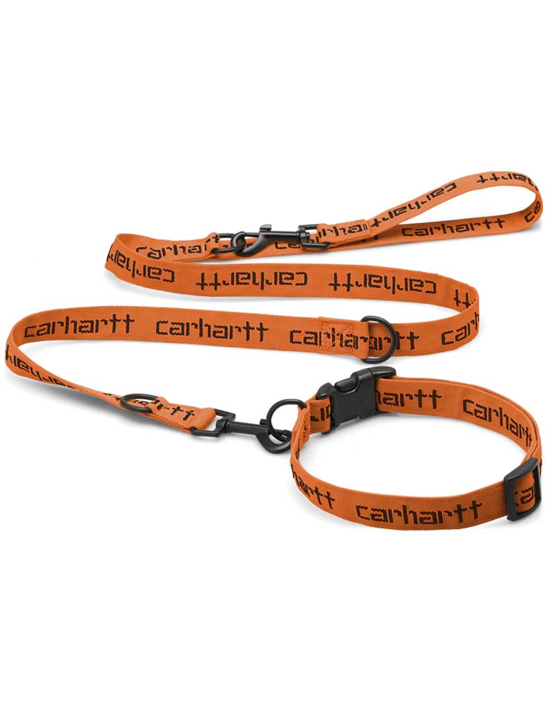 Carhartt Script Dog Leash & Collar Orange Black