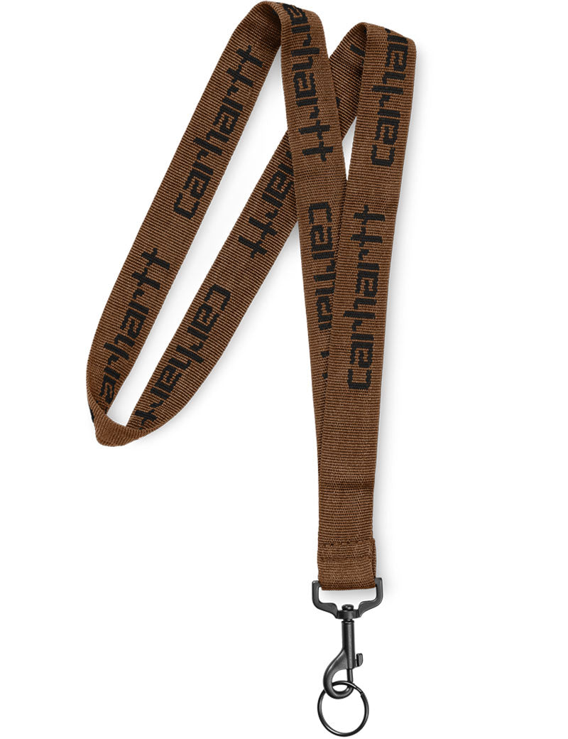 CARHARTT WIP SCRIPT LANYARD DEEP H BROWN BLACK