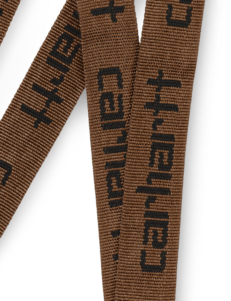 CARHARTT WIP SCRIPT LANYARD DEEP H BROWN BLACK