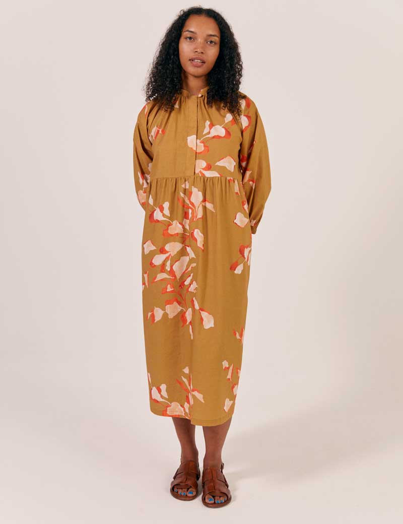 SIDELINE FINN DRESS TOFFEE PRINT