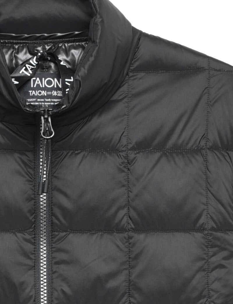 Taion Taion-102 Hi Neck With Zip Jacket Black