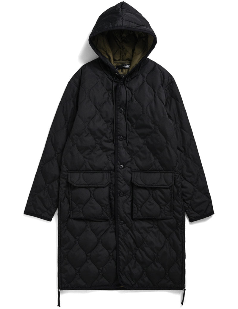 TAION MILITARY HOODIE DOWN COAT BLACK