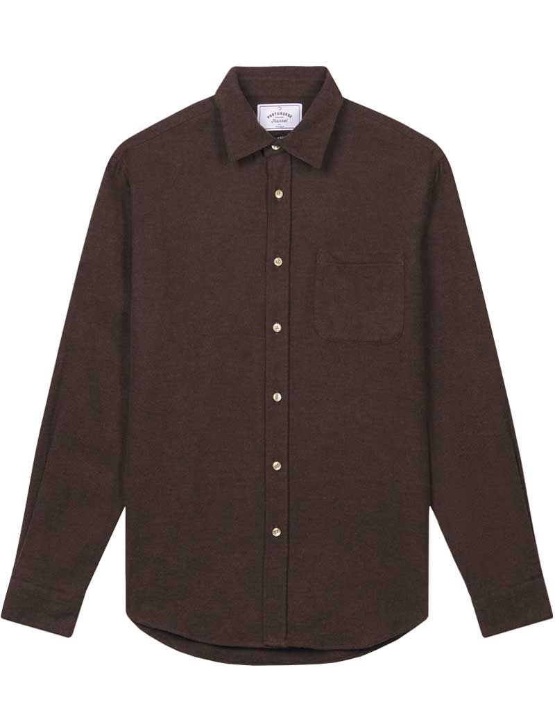 Portuguese Flannel Teca Shirt Brown