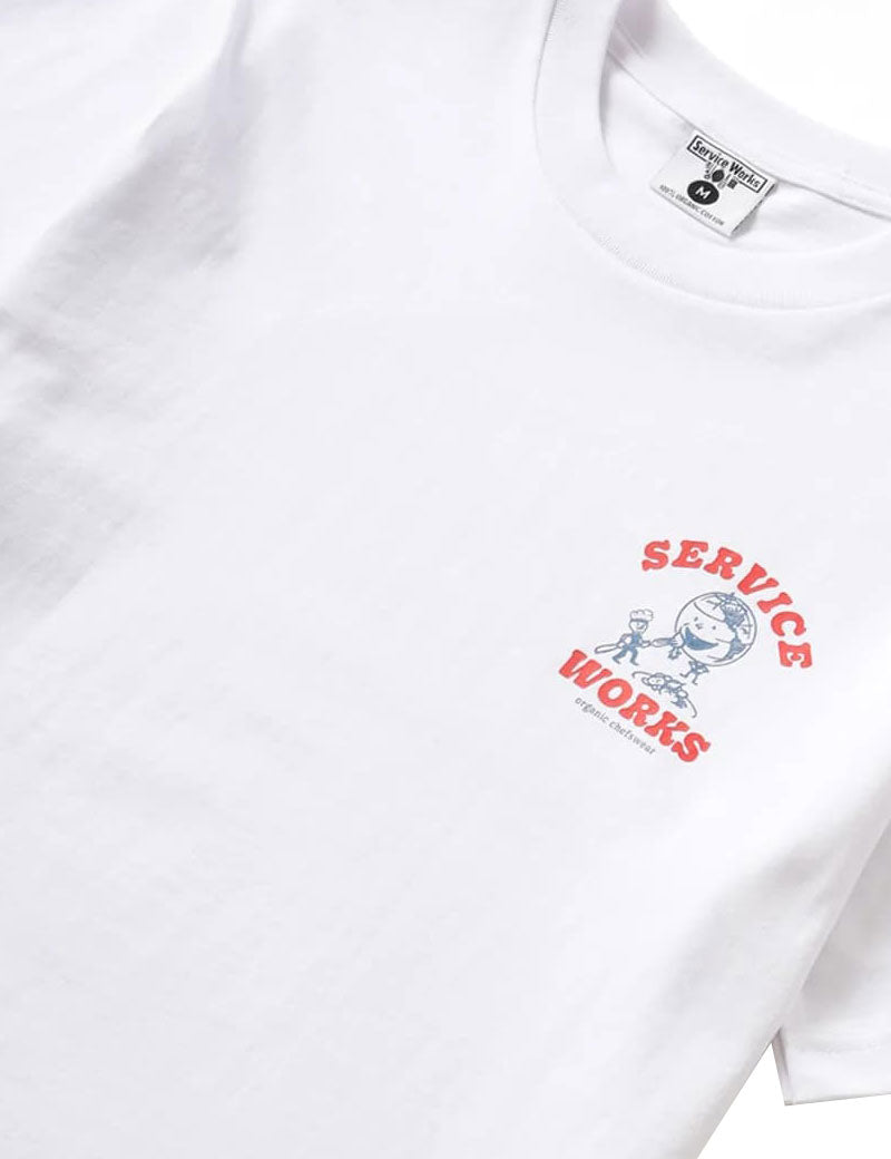 Service Works Organic Chefswear T-Shirt White