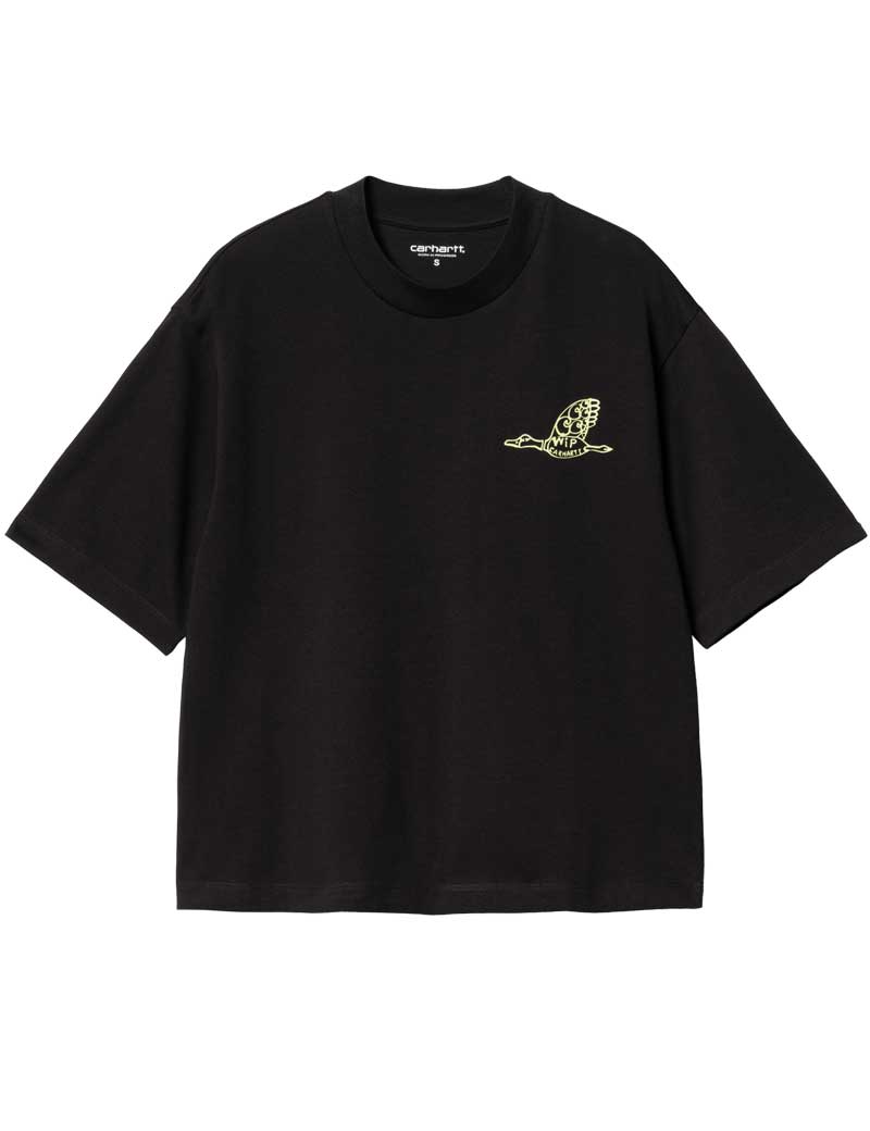 CARHARTT WIP W' SS KAINOSHO SHORT SLEEVE T-SHIRT BLACK ARCTIC LIME