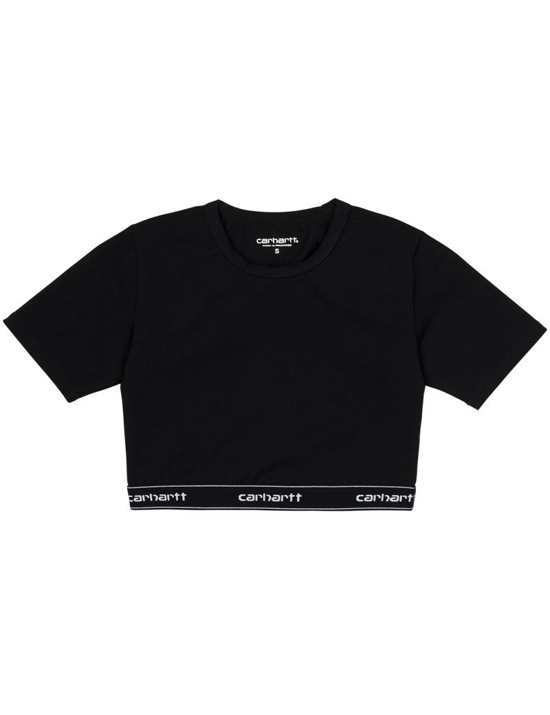 Carhartt W' Script Crop Top Black White