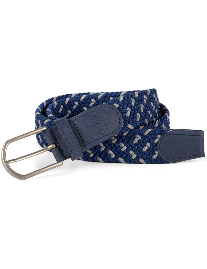 IBEX ENGLAND REPREVE SUSTAINABLE WOVEN BELT GREY NAVY