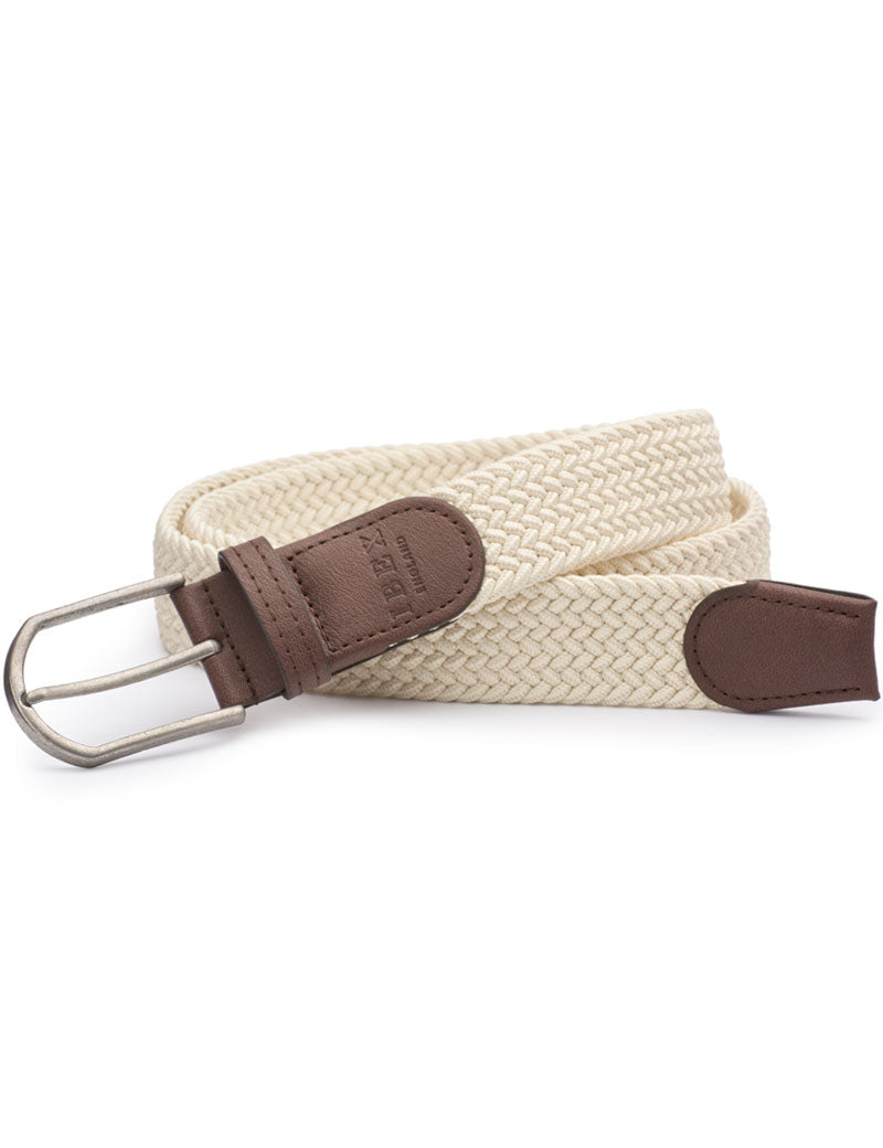 IBEX ENGLAND REPREVE SUSTAINABLE WOVEN BELT BEIGE