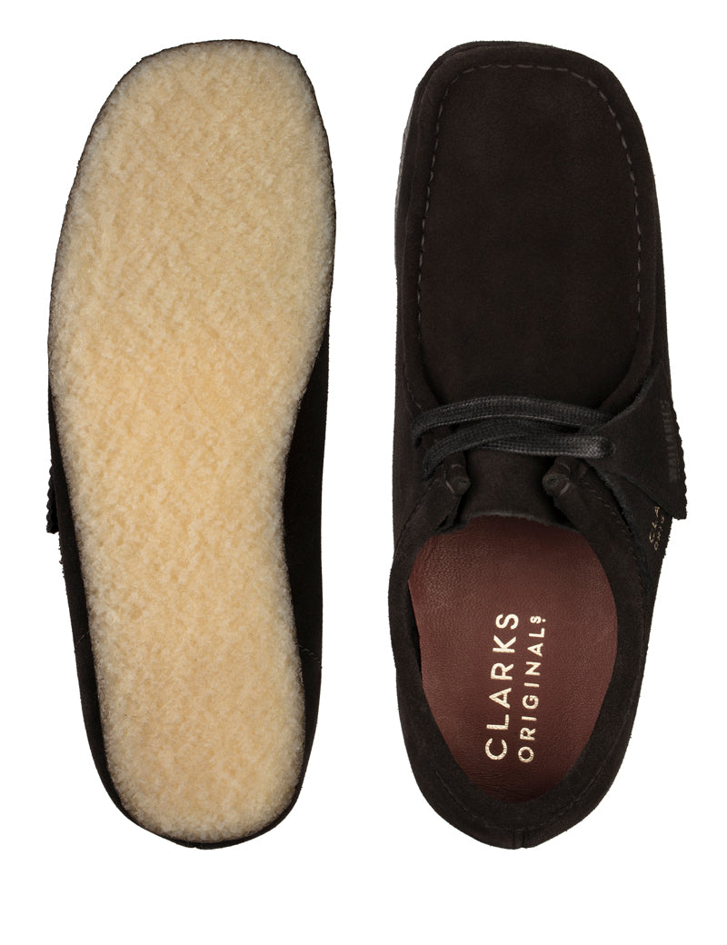 Clarks Originals Wallabee Black Suede Womens