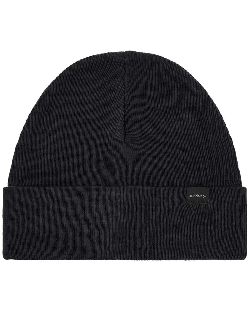 EDWIN WATCH CAP BEANIE BLACK