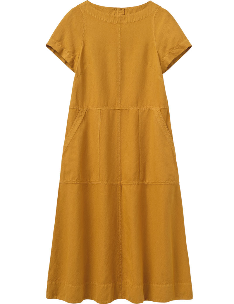 TOAST PANELLED COTTON LINEN DRESS DHAL