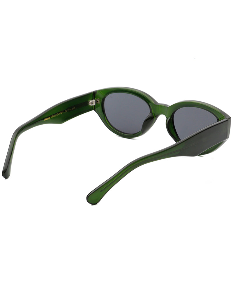 A.KJAERBEDE WINNIE SUNGLASSES DARK GREEN TRANSPARENT