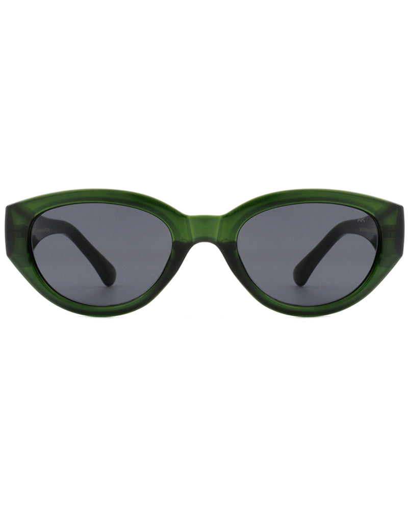 A.KJAERBEDE WINNIE SUNGLASSES DARK GREEN TRANSPARENT