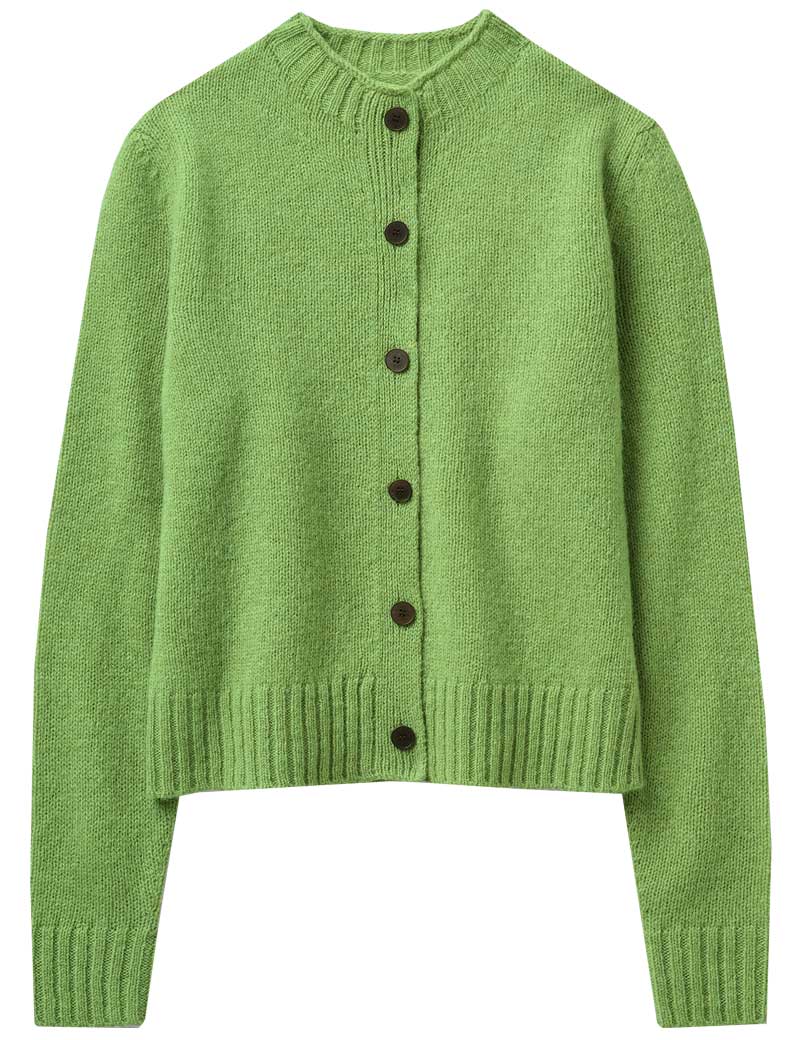 Toast Neat Wool Cardigan Pea