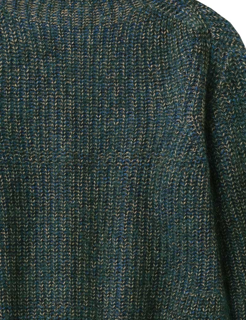 Toast Fisherman Rib Tunic Jumper Blue Marl