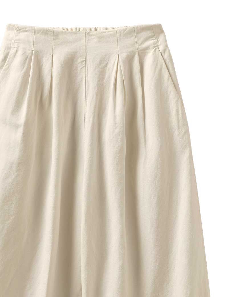 TOAST COTTON LINEN WIDE LEG TROUSERS PARCHMENT