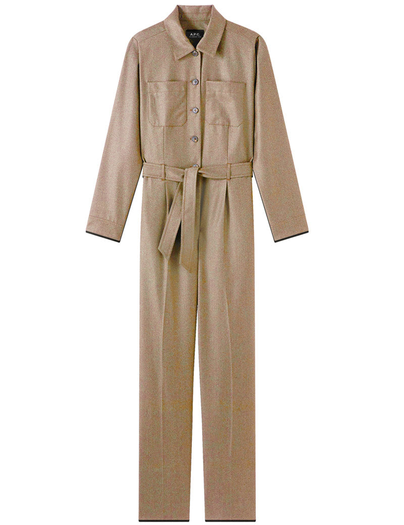 A.P.C. CLEM JUMPSUIT BEIGE CLAIR