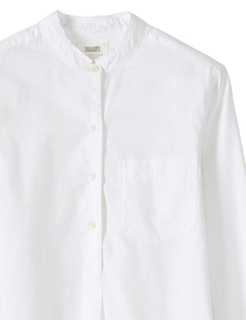 Toast Taro Cotton Oxford Shirt White