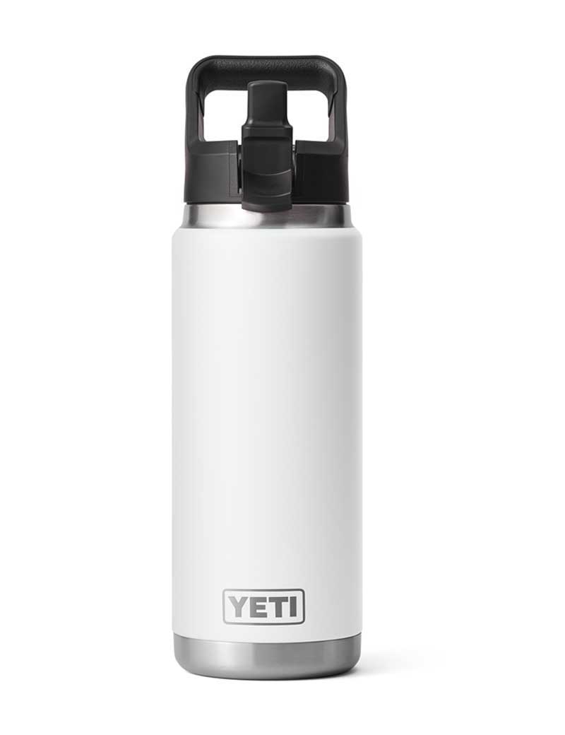 YETI RAMBLER BOTTLE WITH STRAW CAP 769ML 26OZ WHITE