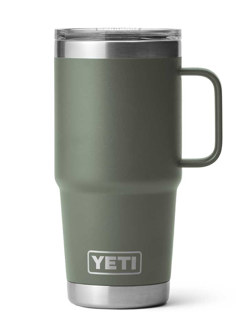 YETI RAMBLER TRAVEL MUG 591ML 20OZ CAMP GREEN