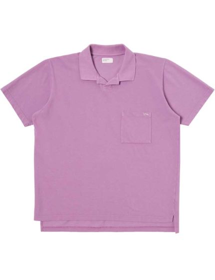 UNIVERSAL WORKS VACATION POLO SHIRT LILAC PIQUET