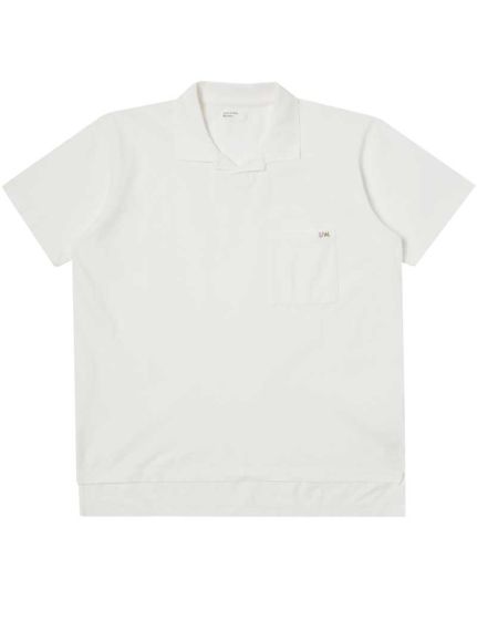 UNIVERSAL WORKS VACATION POLO SHIRT OFF WHITE PIQUET
