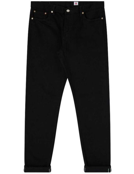 EDWIN REGULAR TAPERED SELVAGE JEANS BLACK RINSED