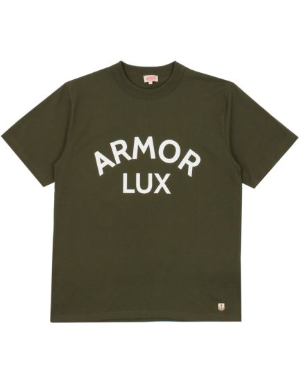 ARMOR LUX HERITAGE LOGO T-SHIRT OLIVE