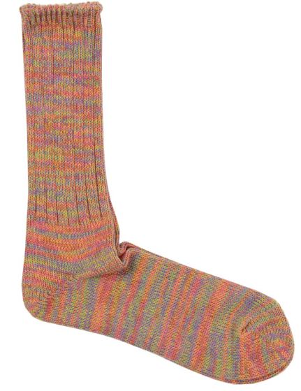 ANONYMOUS ISM 5 COLOUR MIX CREW SOCKS PINK 62