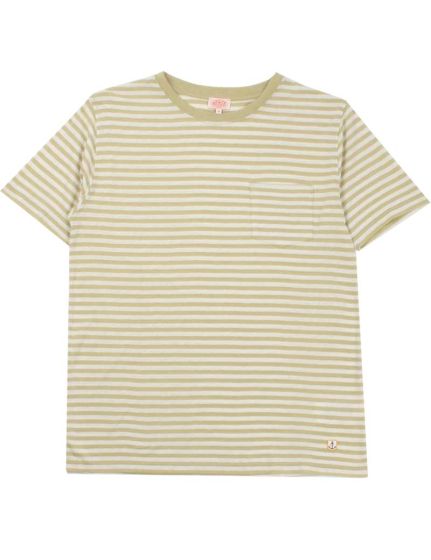 ARMOR LUX HERITAGE STRIPE T-SHIRT PALE OLIVE NATURE