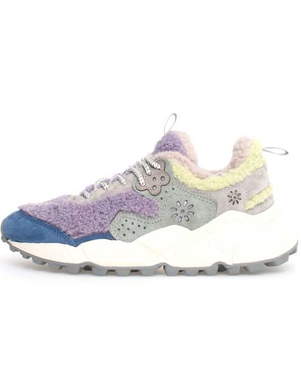 FLOWER MOUNTAIN KOTETSU WOMAN TRAINERS TEDDY VIOLET LIME